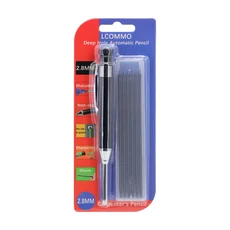 심리필이 포함된 2.8mm 금속 목공 마킹 펜슬 카드세트 긴 구멍 기계식 연필 건축가 드로잉, 02 1card set black