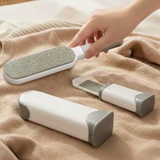 벤디크 양면 옷 먼지제거기 옷솔 브러쉬, 2개, 그레이