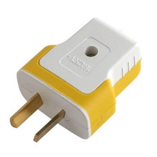 1.6厚純銅二極電源插頭 16A 二級電源插頭 轉動式插頭 電插插頭 2P插頭, 1個