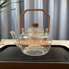 加厚提梁玻璃茶壺 煮茶養生壺 高硼硅耐熱茶具組, 1個, 777煮茶壶1000