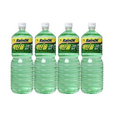 핫트랙스불스원 레인OK 에탄올 그린워셔액 4P (+세차타월3P), 4개, 1L