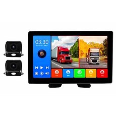 크레인 무선 카메라 트레일러 트에일러 중장비 송신 지게차 화면 공사장, 10인치 2채널+터치+반자+스프링선+64G