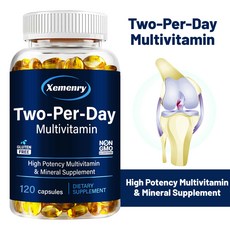 Xemenry 兩粒裝綜合維生素及礦物質補充劑 高效力 無麩質 120粒, 120組