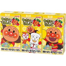 메이지 호빵맨 야채 사과 주스, 125ml