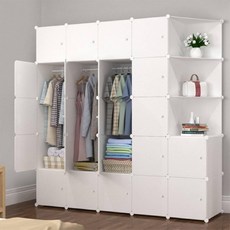 옷수납장 옷장 수납장 진열장 의류수납장수납장 심플리 화이트 선반 옷장(183x183cm)의류, §●상품선택..♠