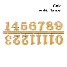 1세트 복원 교체 도구 로마 숫자 시계 액세서리 아라비아 쿼츠 부품, 06 gold arabic number