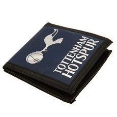 Tottenham Hotspur FC 터치 고정 캔버스 지갑 (원 사이즈) (네이비/블랙/화이트) 화이트.