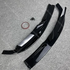 튜닝 범퍼수입차 호환 3 시리즈 F30 M 스포츠 바디 키트 액세서리 용 2pcs 앞 범퍼 립 스플리터 320i 2012-, 01 Gloss Black