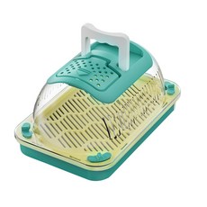 寵物昆蟲飼養觀察箱，透明透氣便攜式，頂部餵食口，抽拉底盤易清理，安全鎖扣防逃脫, 自然觀察盒, 1個