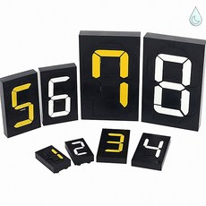 꿈꾸는비 회전식 소형 넘버링 현황판, N2 - 노랑