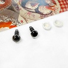 헤세드 뉴 크리스탈 인형눈 부엉이눈 고양이눈, 투명 9mm, 10개