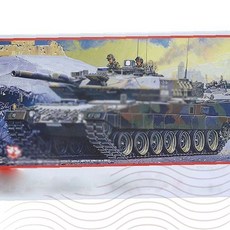 밀리터리 프라모델 독일 주력전차 레오파드 조립 완성품 탱크 모형 디오라마 수집용 취미, 1개