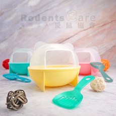 愛鼠協會［小型鼠適用］NEW AGE紐安吉-貓蛋倉鼠專用浴室 附沙鏟, 貓蛋倉鼠專用浴室【黃色】,NEW AGE紐安吉, 1個