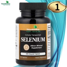 퓨처바이오틱스 셀레늄 킬레이트 200mcg 100캡슐 1병 알비온 아미노산 Selenium, 1개