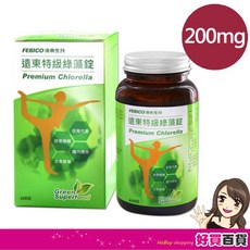 遠東生技 特級綠藻200mg x600錠/瓶 螺旋藻 小球藻, 1個, 1瓶
