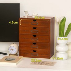 원목 미니 서랍장 가구 수납장 안방 소형 인테리어 정리함 카페 빈티지, E. 소형 5단