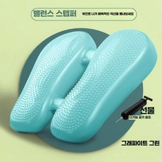 텐서 공기주입식 스텝퍼 천국의계단 헬스 여름, 5. 에어스텝퍼 대나무잎 초록+공기통+바늘