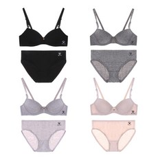 女款蕾絲螺紋無鋼圈內衣褲組