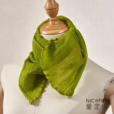 NicoFun 愛定做 浪漫60 柳葉絲披肩式寬版圍脖