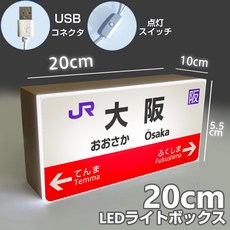 LED燈箱 20x10x5.5cm 營業中指示牌 菜單價目看板, 大阪站【20cm加大款】