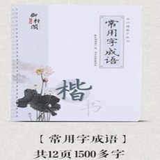 新品 正楷書凹槽練字帖成人兒童學生書法速成弟子規成語唐詩鋼筆臨摹本 副廠商品, 1個, 常用成語 10筆芯1筆1握筆器
