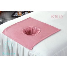 Meida 美達 牛奶絨美容床趴巾 舒適按摩床巾, 玫紅色, 1個