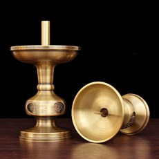 제수용 촛대 황동 불교용 제사 놋쇠 사찰용 법당 불당, 1개, 기본 색상