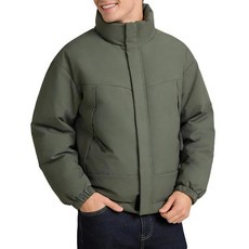 IBIH 남성용 방풍 패딩 코트 패션 경량 겨울 재킷 방수 코트 다크 그린.