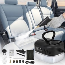 차량용 빔노바 스팀 클리너 건 고압 다목적 머신 청소용 1.2L(41온스) 물탱크 휴대용 찜기 블랙, Black