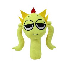 Xcao Sprunki Plush 리듬 박스 인형 놀이 솜털 장난감, 옐로우여아20cm 73g, 1개