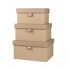 고급 가죽 휴대품 호텔 보관함 캐비닛 수납상자 보관, 1개, J. 베이지 패턴