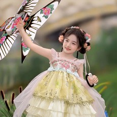 女童夏季國風荷花洛麗塔連衣裙