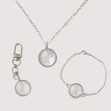 메모리얼 강아지털 보관 목걸이 키링 팔찌, 1개, 1.강아지털키링 S(17mm)