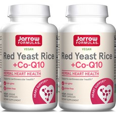 Jarrow FORMULAS 賈羅公式 紅麴輔酶Q10素食膠囊, 120顆, 2罐