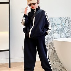 賣場優選童裝 女童套裝 女童春裝套裝2025新款時髦洋氣中大兒童衛衣運動休閒褲子女孩春秋