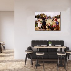 御畫房 鮮花少女 國家一級畫師手繪油畫60x80cm，體驗手繪樂趣，色彩鮮明，輕鬆上手，打造獨特居家藝術品, 1個