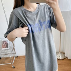 임산부 여름 수유 티셔츠 편안한 루즈핏 수유복 반소매 티셔츠 캐주얼 수유 반팔티 YLP