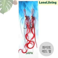 BS 타이라바스커트 화이트오렌지펄 참돔미끼 방어미끼, 1개