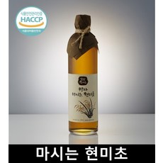 천연현미식초 먹는식초 천연발효 마시는 현미초 항아초 전통숙성 500ml