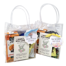 주스간식세트 웨딩촬영 결혼답례품 유치원 어린이집 생일답례품 골프 행사 구디백, 1개