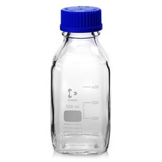 SCHOTT DURAN GL45 方形血清瓶 寬口玻璃水瓶, 1個, 500ml