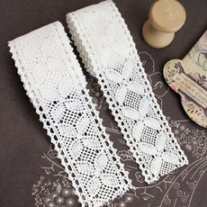 G2501240016 토션레이스 하얀풍차 택1, 1개, 토션레이스 하얀풍차 스몰