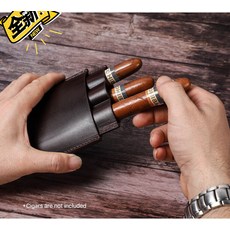 真皮套三只裝三合一保濕盒 頭層牛皮 可放3只