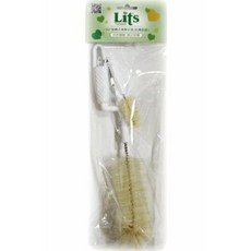 Lits 360度旋轉式豬鬃奶瓶刷奶嘴刷組, 1個