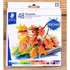 STAEDTLER 施德樓 金鑽專家級油性粉彩條48色組，色彩鮮明，質地柔滑，專家級首選，輕鬆創作, 1個