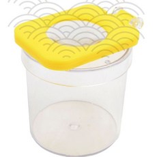 투명 플라스틱 곤충 관찰통 노란 손잡이 과학 교육 학습 돋보기 채집 용기, 1개