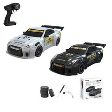 BRRRRT 1:43 兒童遙控甩尾車 LED燈光 4WD高速 甩尾競速 模型車, 黑.紫, 8個