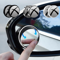 차량용 각도조절 보조미러 사각지대 사이드 보조거울 양쪽2P, 1세트, 블랙