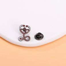 의료 배지 간호사 의사 청진기 주사기 구급차 브로치 청진기