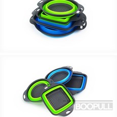 부풀 접이식 채반 공간활용 캠핑 주방용품, 소 그린 원형, 1개